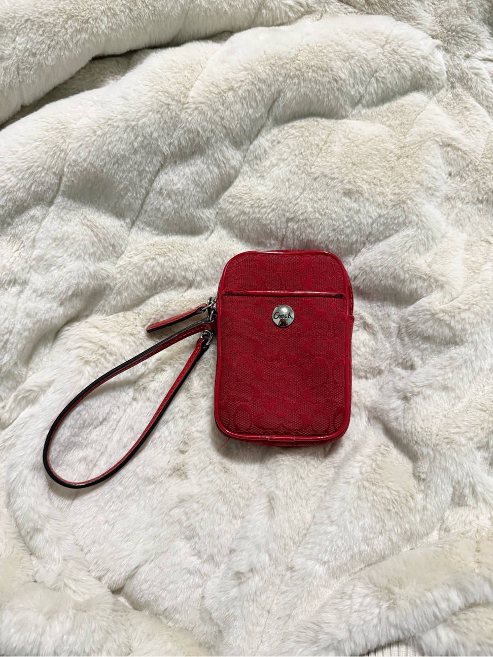 Coach Red Camera Pouch